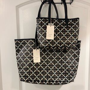 A New Day Black and White Women's Tote Bag Set